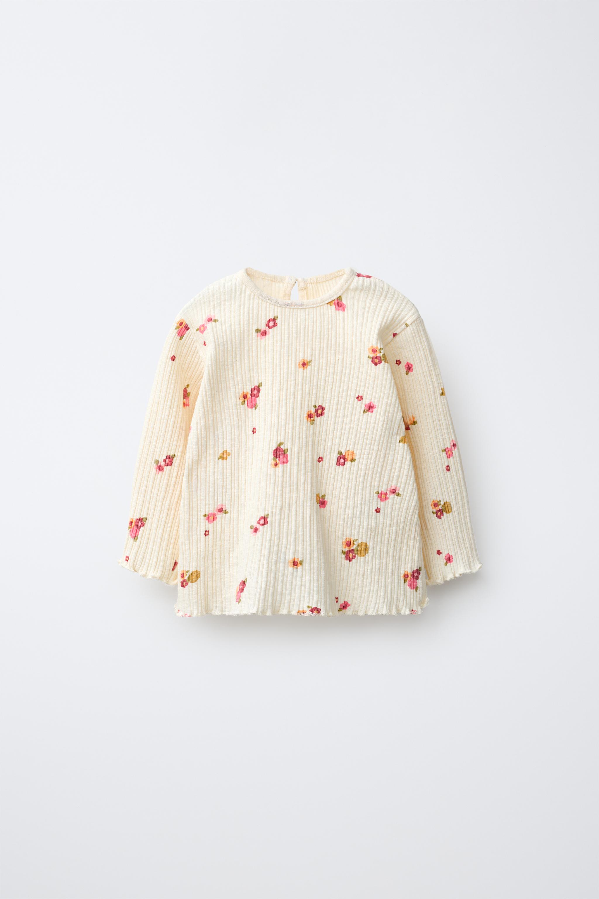 RIBBED FRUIT PRINT T-SHIRT